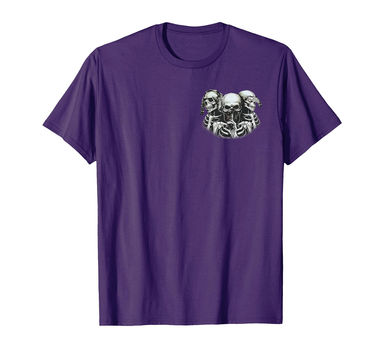(2 Sides) Stuck Between IDK, IDC and IDGAF Skeletons T-Shirt