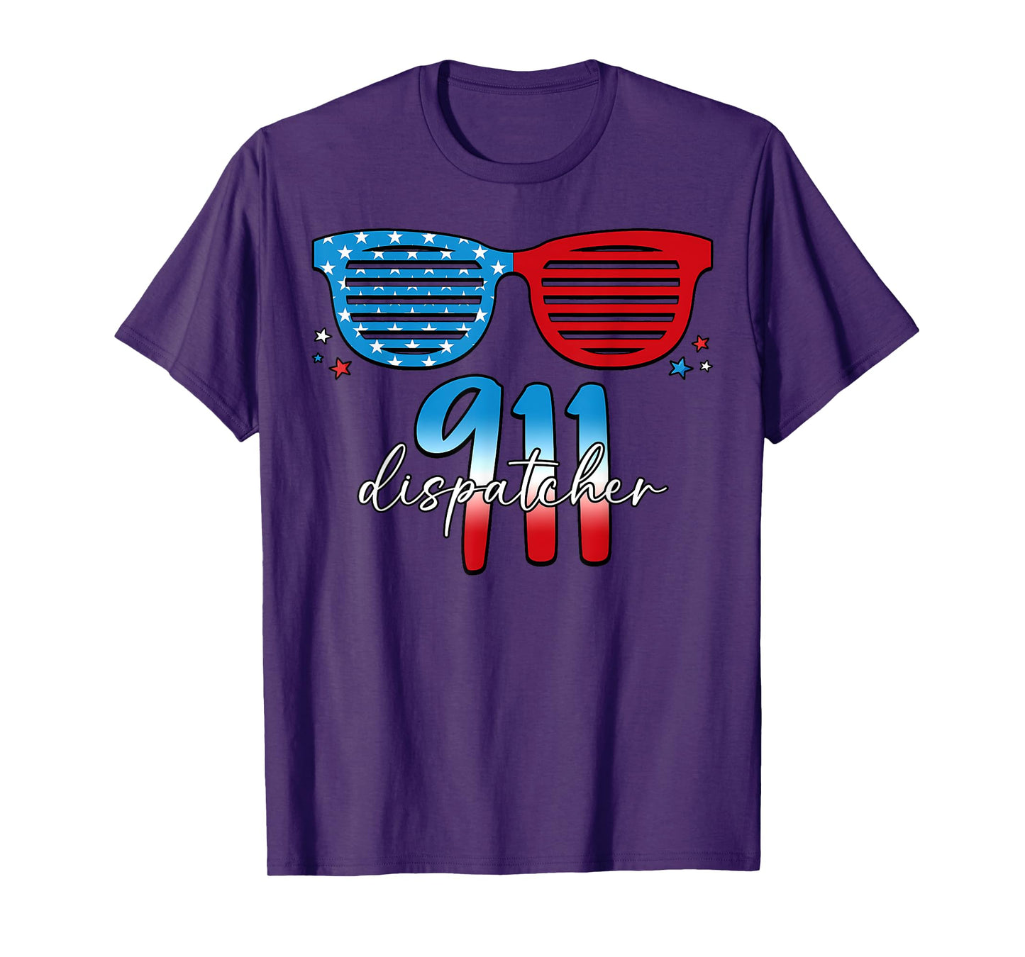 911 Dispatcher 4th of July USA Flag Emergency Dispatchers T-Shirt