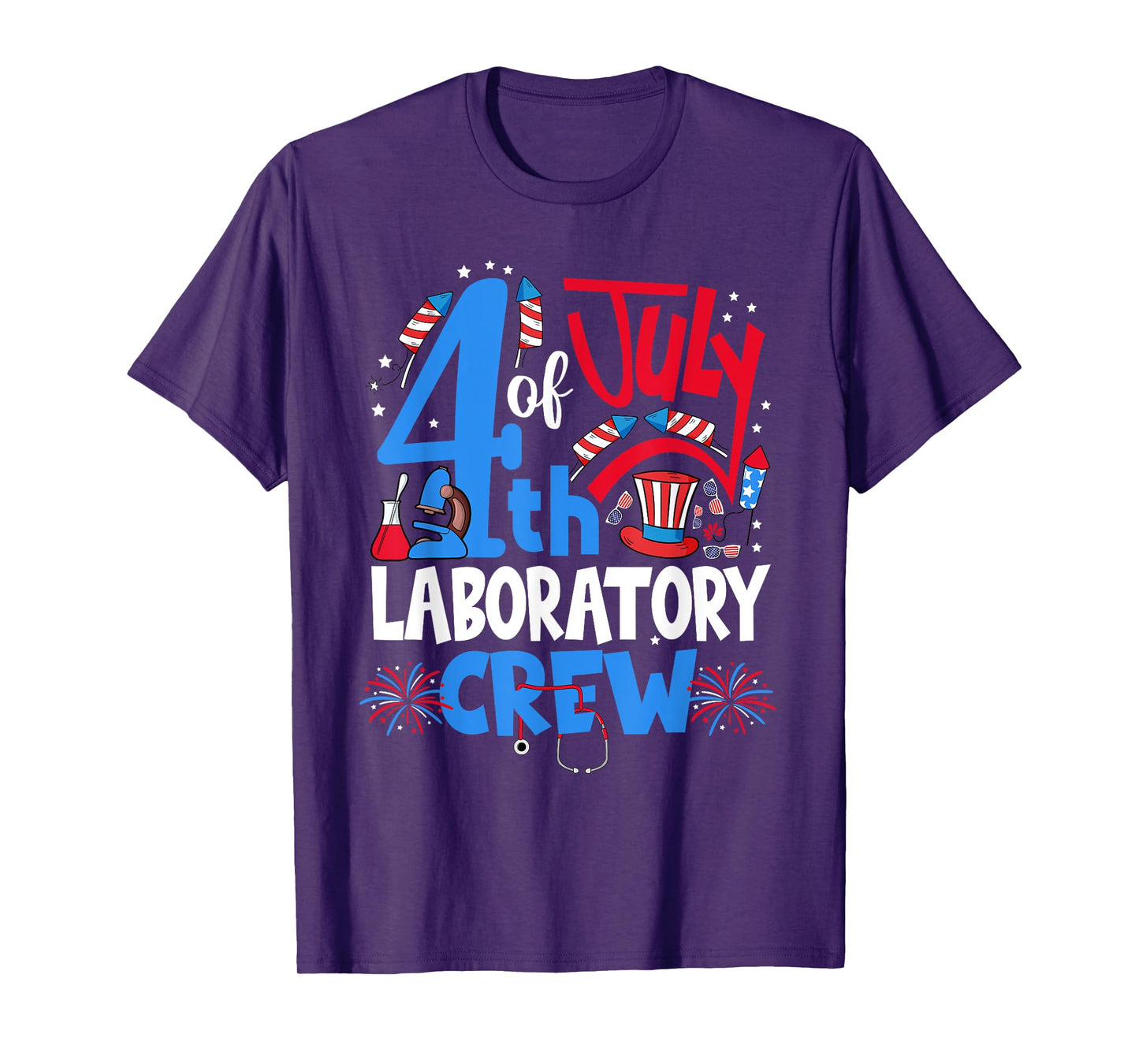 4th Of July Laboratory Crew Laboratory Tech 4th Of July T-Shirt for Women Men