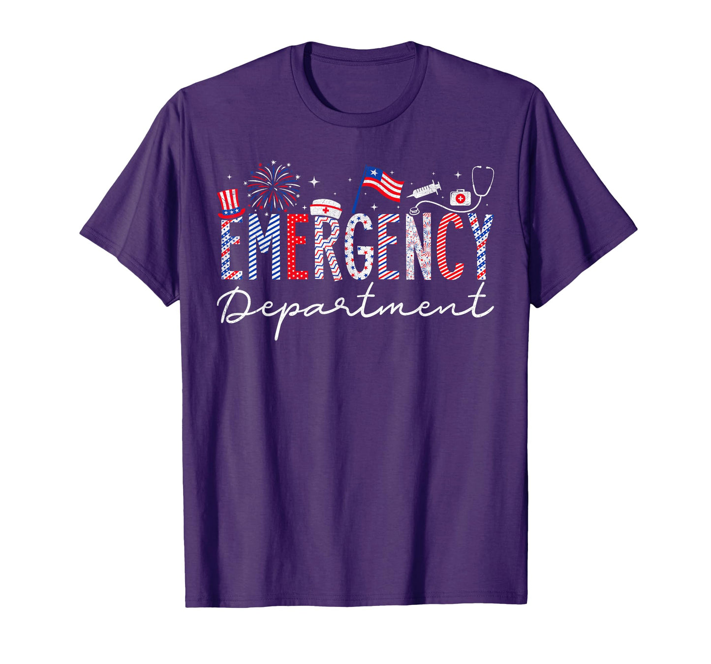 4th Of July EMERGENCY Department Nurse Patriotic Nurses T-Shirt