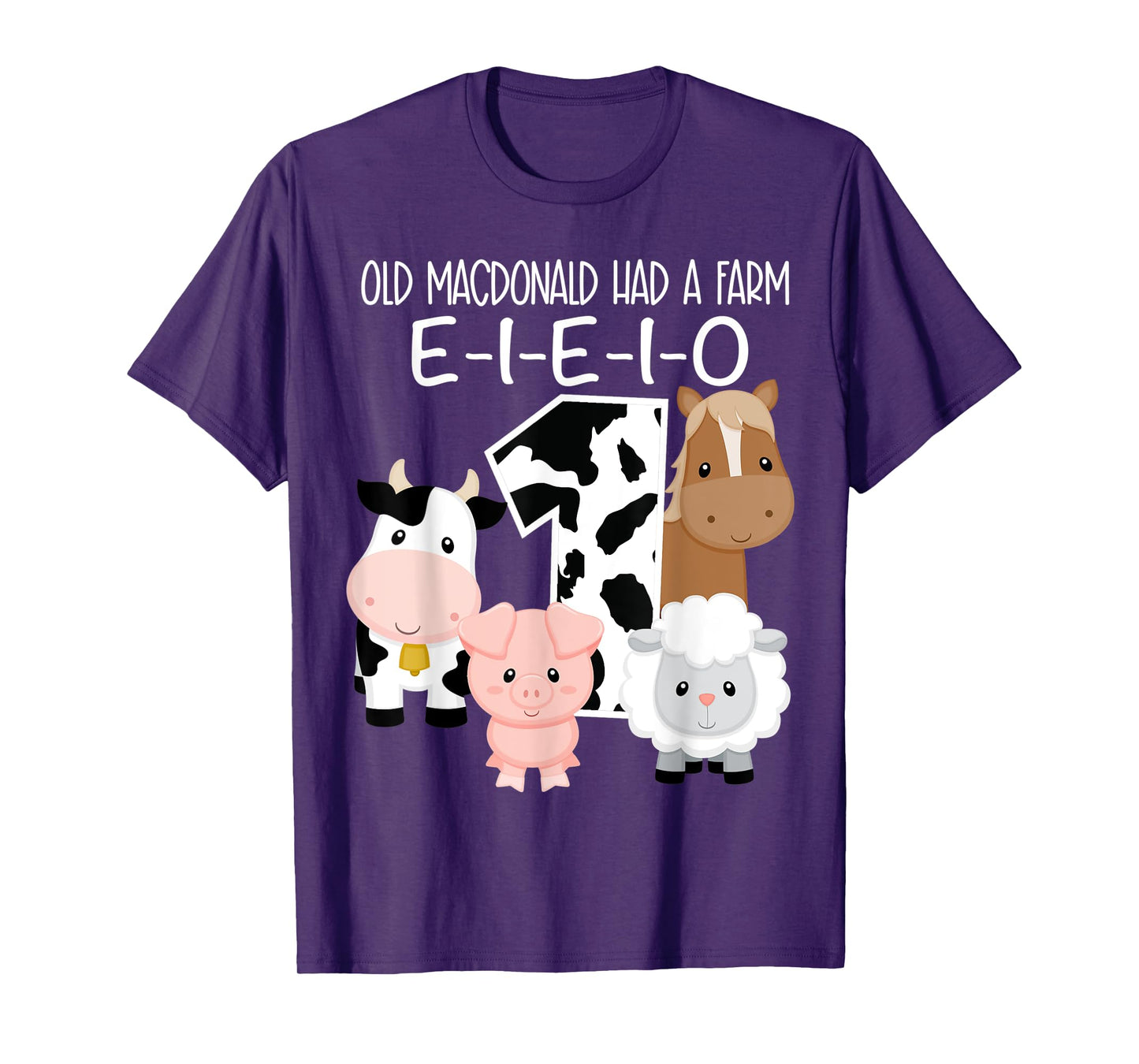 1st Birthday Old MacDonald Farm Theme Birthday Farm Animals T-Shirt
