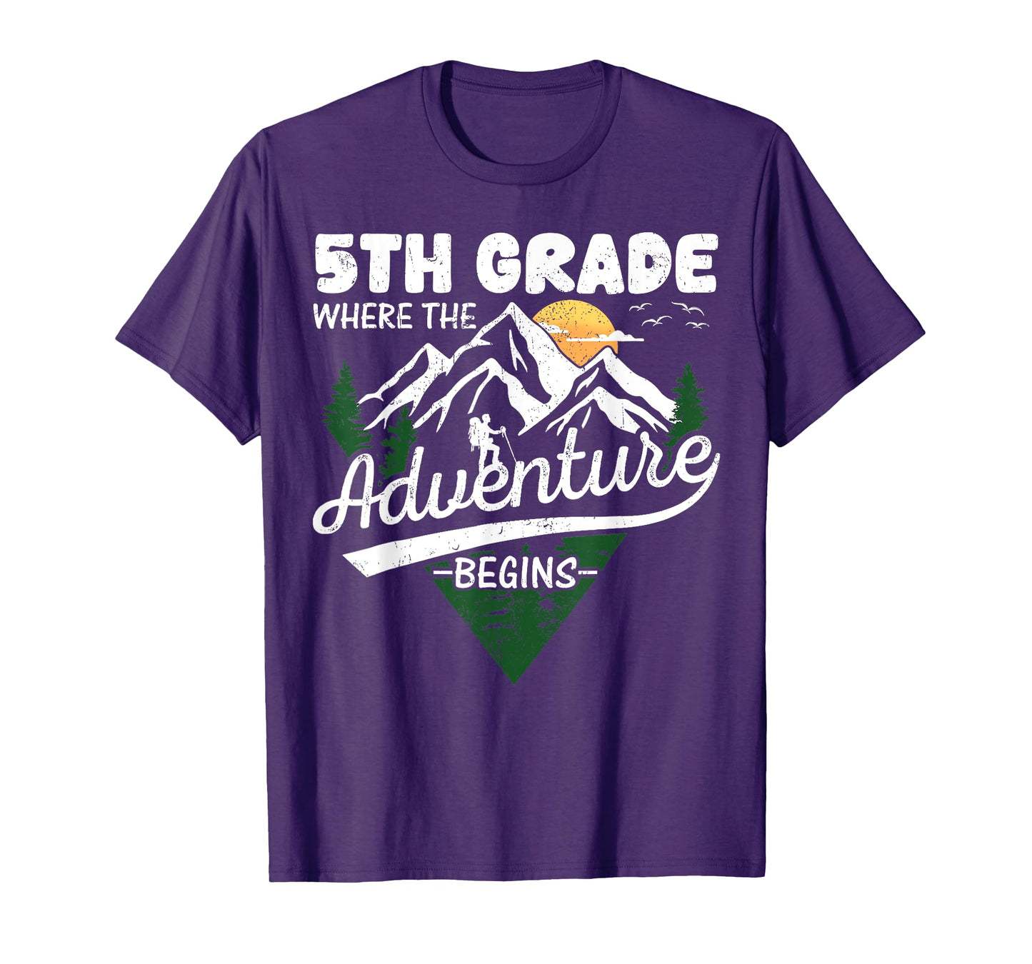 5th Grade Adventure Begins First Day Of School Teacher Kids T-Shirt