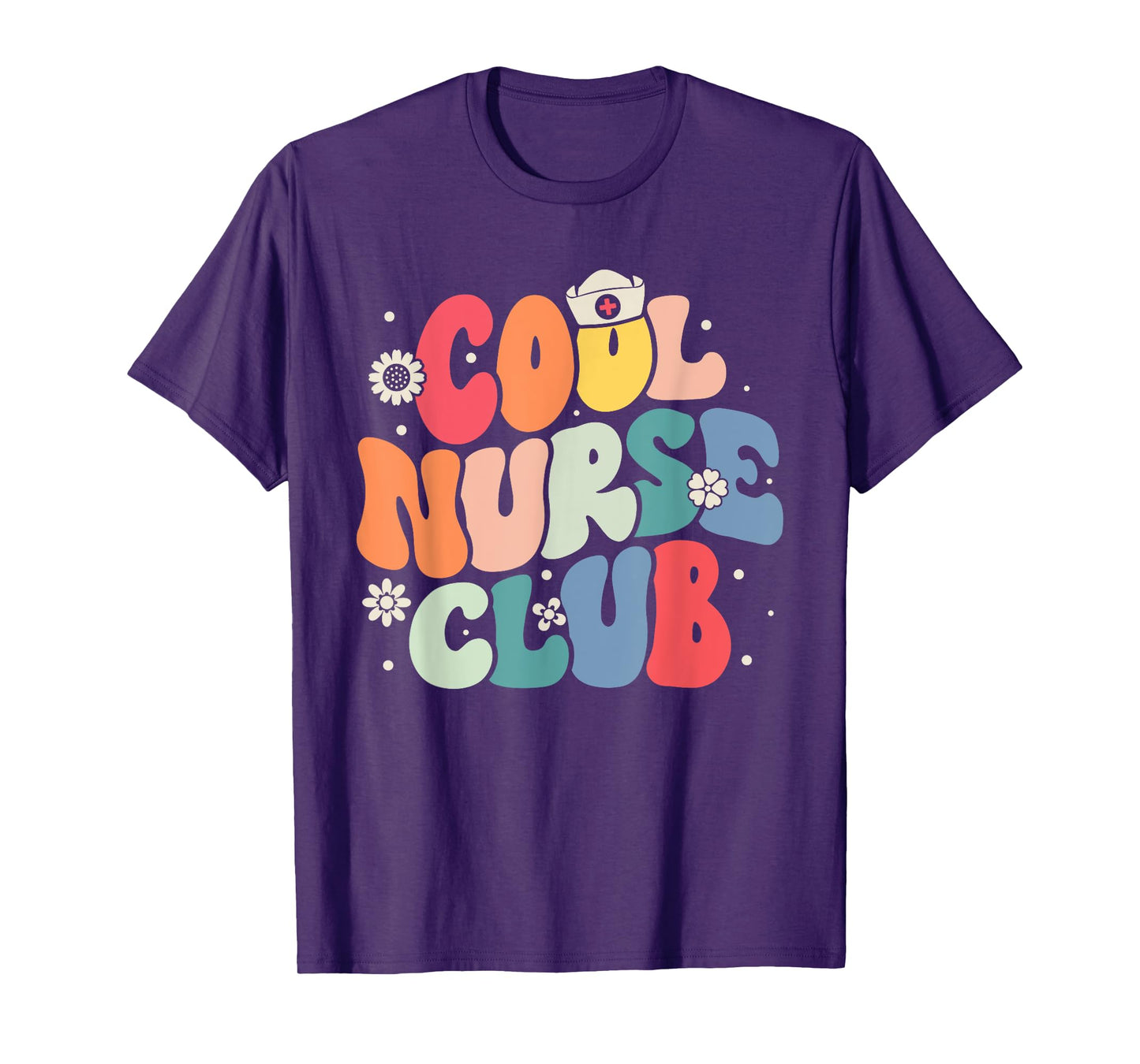 Cool Nurse Club Registered Nurse Nursing Students Groovy Tee T-Shirt