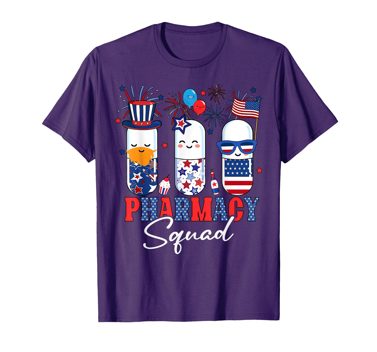 4th Of July Pharmacy Squad Pharmacy Technician Patriotic Women Men T-Shirt
