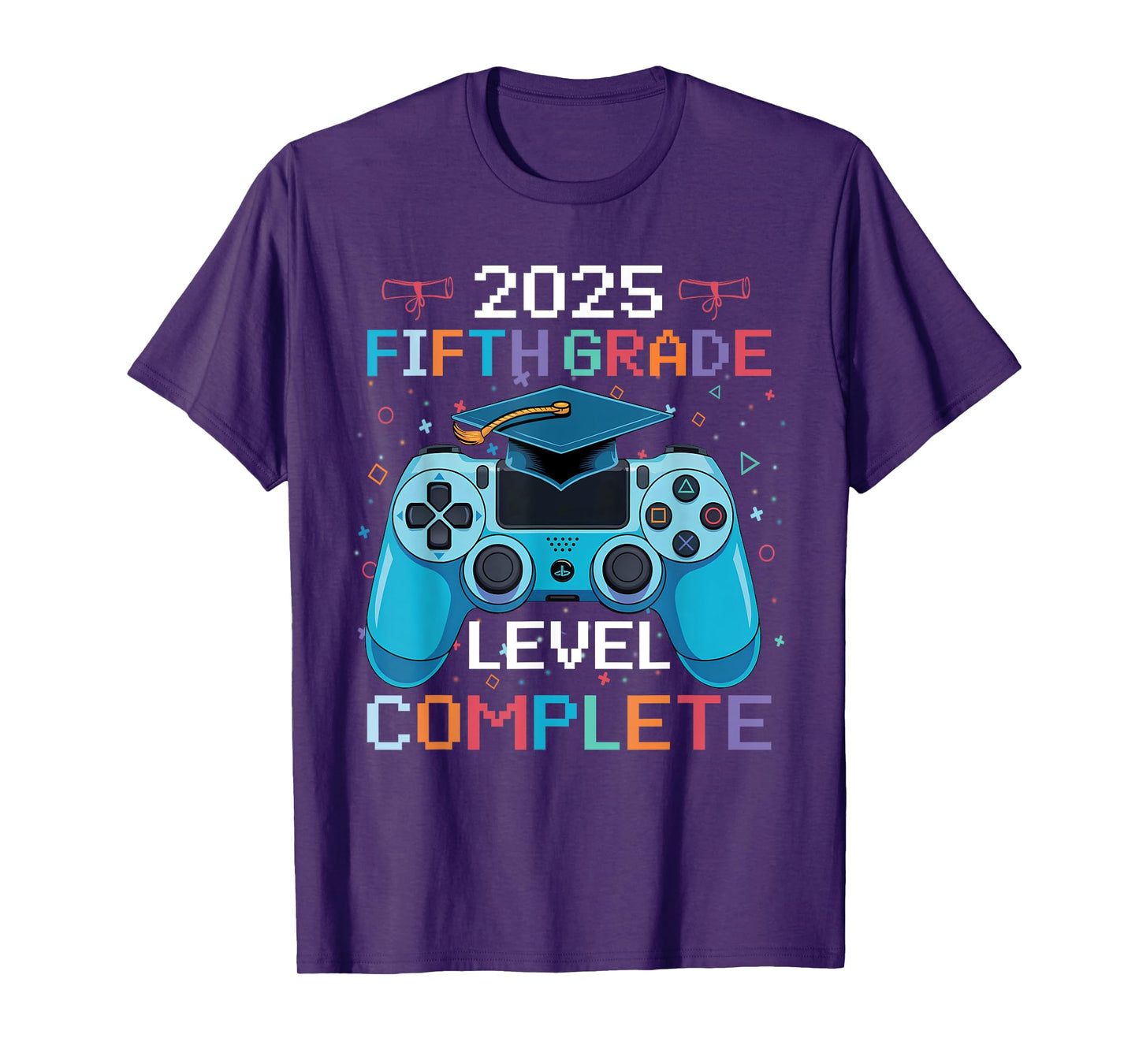 5th Grade Level Complete Video Gamer Boy Graduation T-Shirt