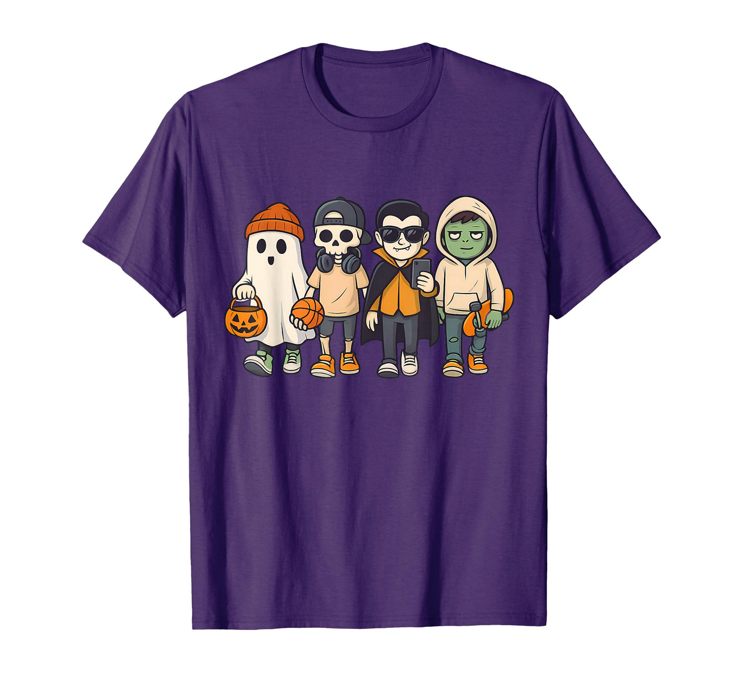 Halloween Group Costume Vampire Skeleton and Zombie T-Shirt