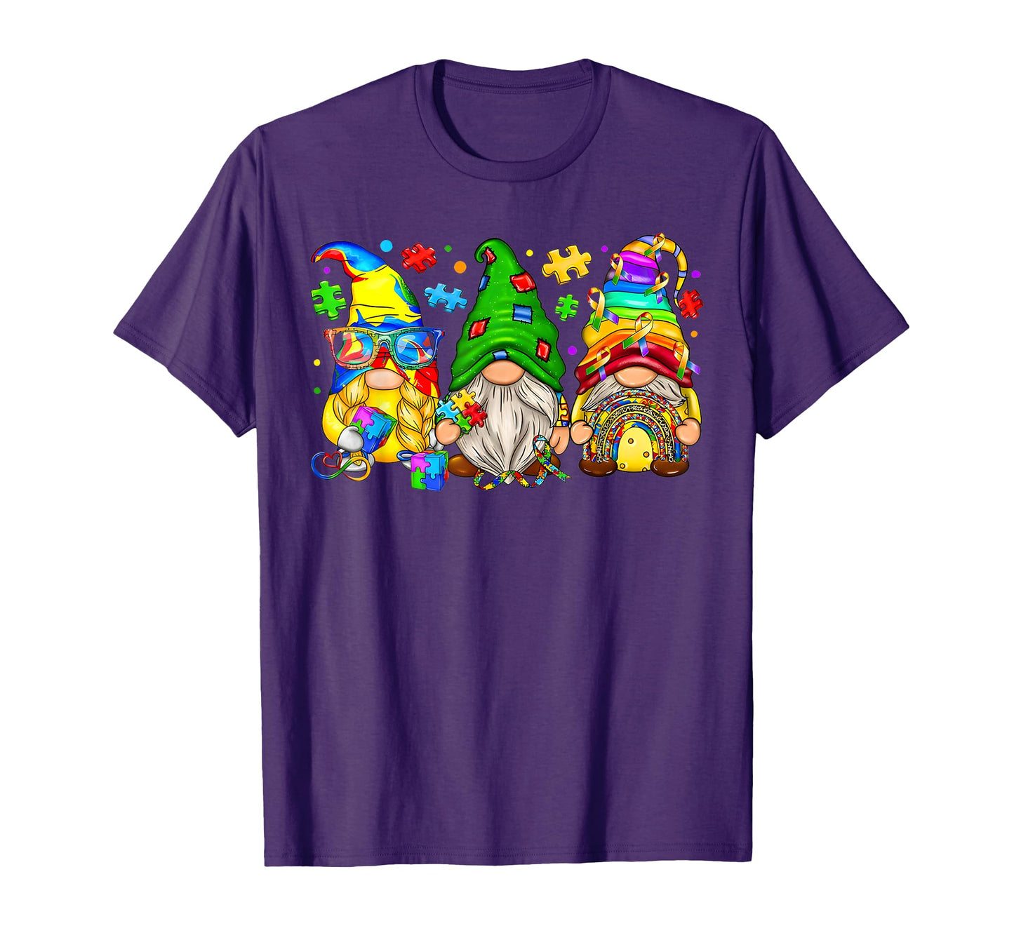 Accept Understand Love Gnome Autism Awareness T-Shirt