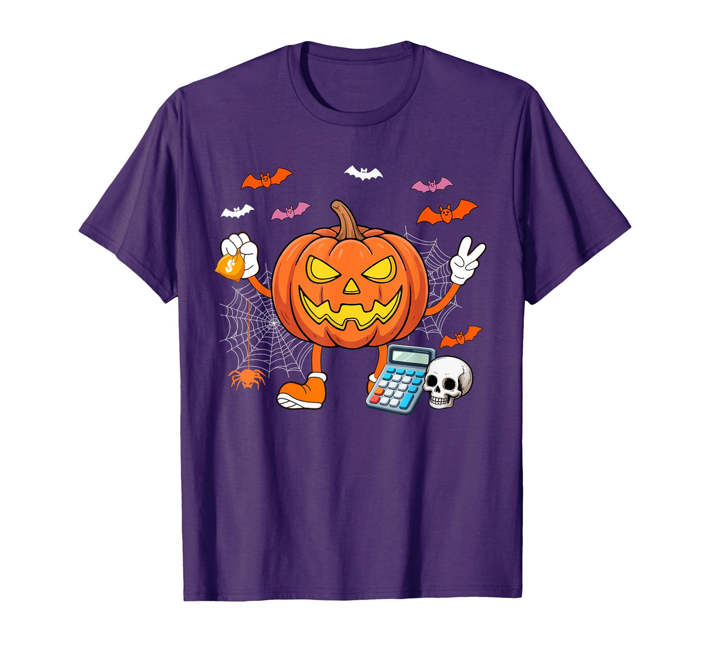 Accountant Job Horror Carved Pumpkin Halloween Costume Team T-Shirt