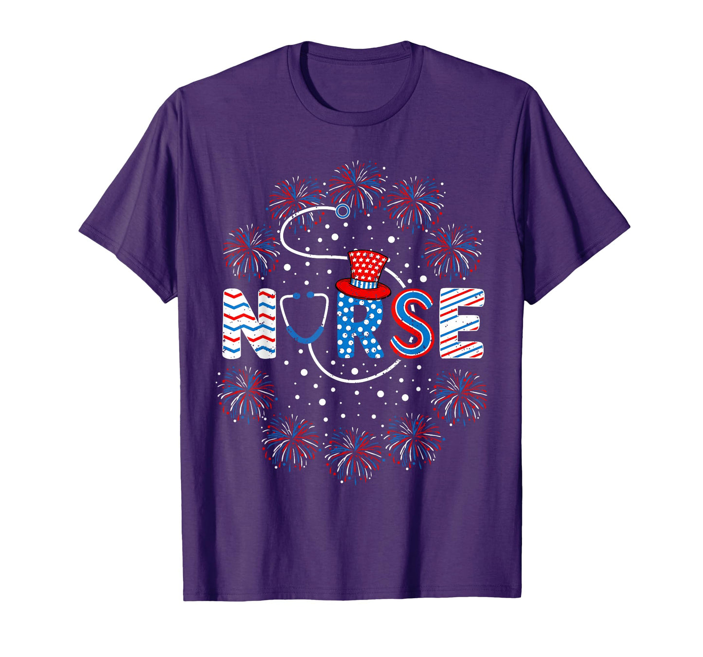 4th of July Nurse American Flag Fourth Of July Nurse T-Shirt