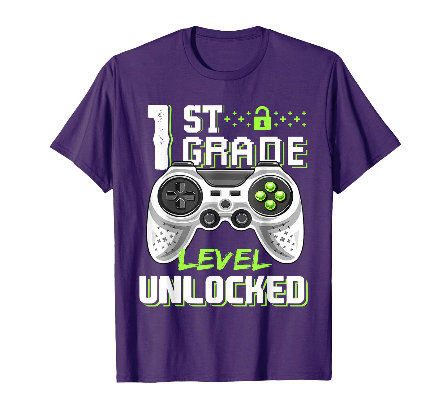 1st Grade Level Unlocked Gamer First Day Of School Boys T-Shirt