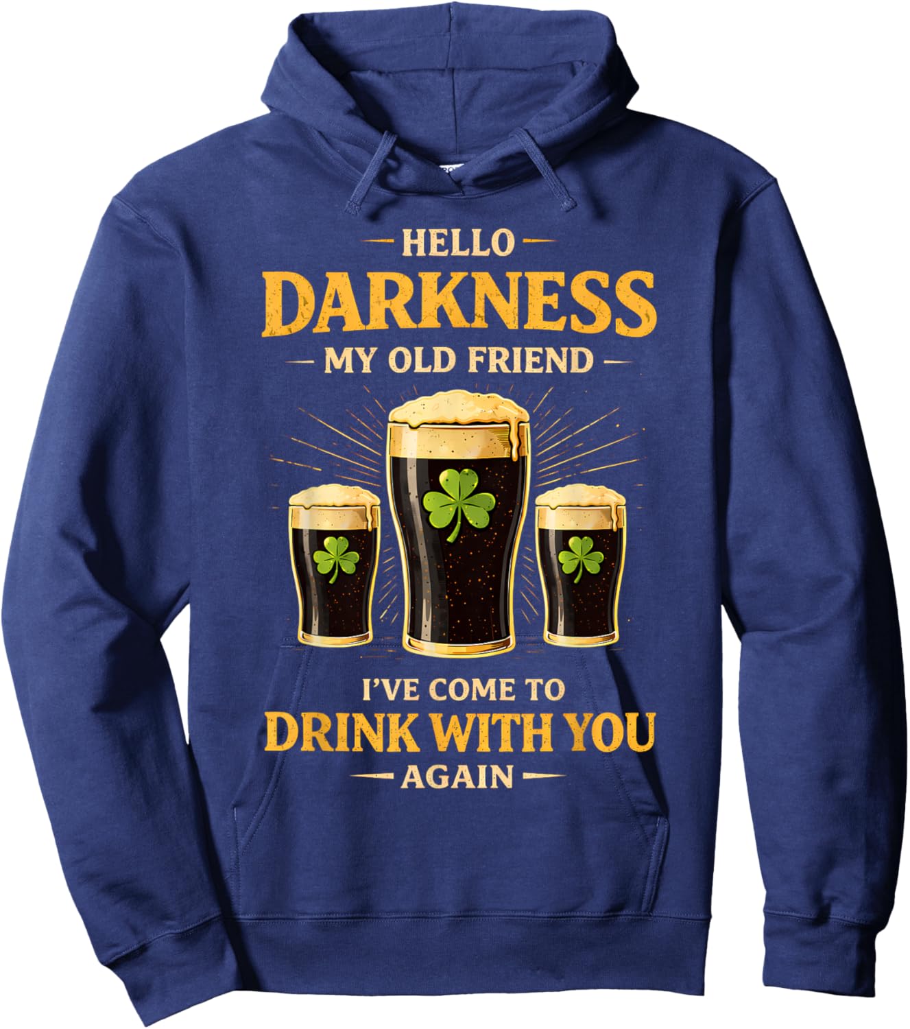 Dark Beer Friend Irish Green Funny St Patricks Day Men Women T-Shirt - Hoodie | Navy