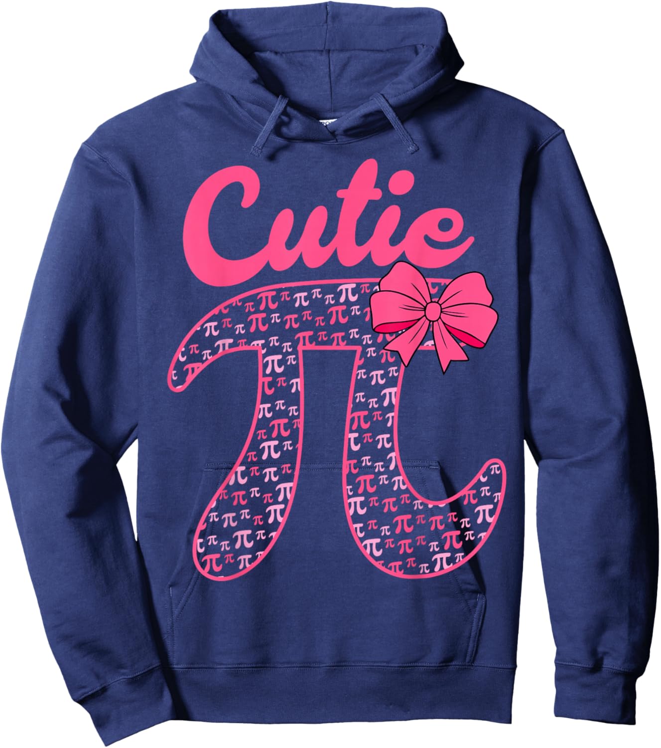 Cutie Pi Day Cute Pi Symbol Math Teachers Women Girls Kids T-Shirt Hoodie - Hoodie | Navy