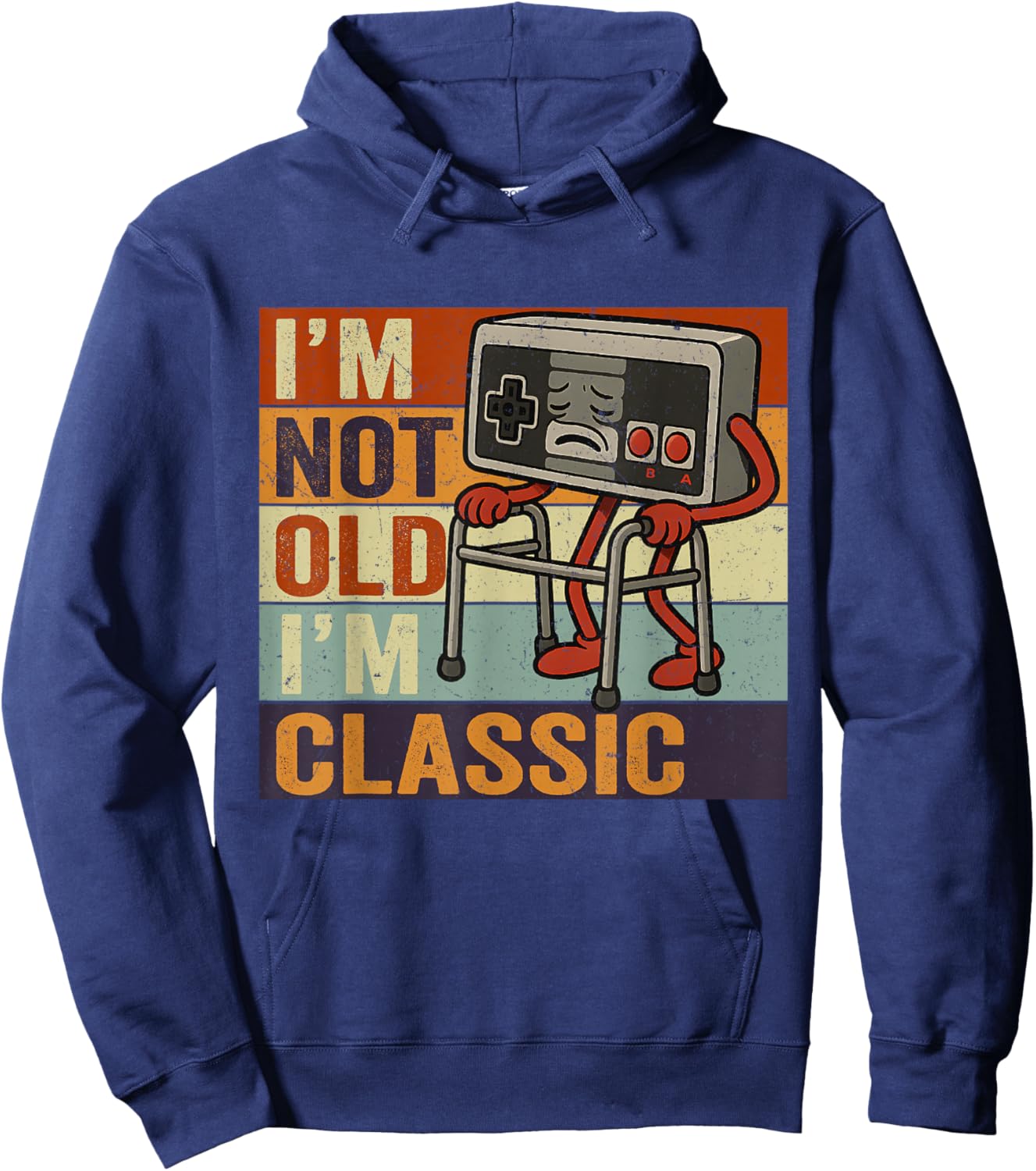 I'm Not Old I'm Classic Funny Old Gamer Gaming Retro 80s 90s T-Shirt - Hoodie | Navy