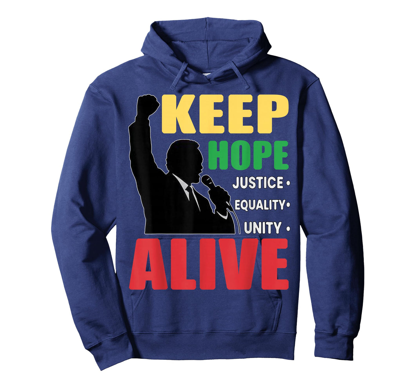 Retro Black History Inspirational Keep Hopes Alive Women Men T-Shirt - Hoodie | Navy