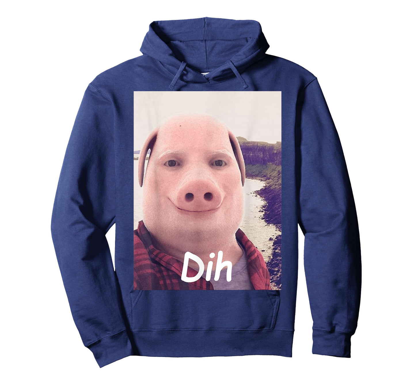 Dih John Pork Meme Funny Brainrot Fih Calling Inapproriate T-Shirt - Hoodie | Navy