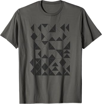 Artsy Modern Abstract Art Lines Shape Geometric Block Print T-Shirt