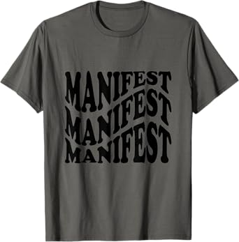 Retro Groovy Manifest Attract Success Mindfulness Meditation T-Shirt