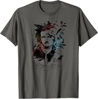 Edgar Allan Poe T Shirt Gothic Tales of Poe Gif for Readers T-Shirt