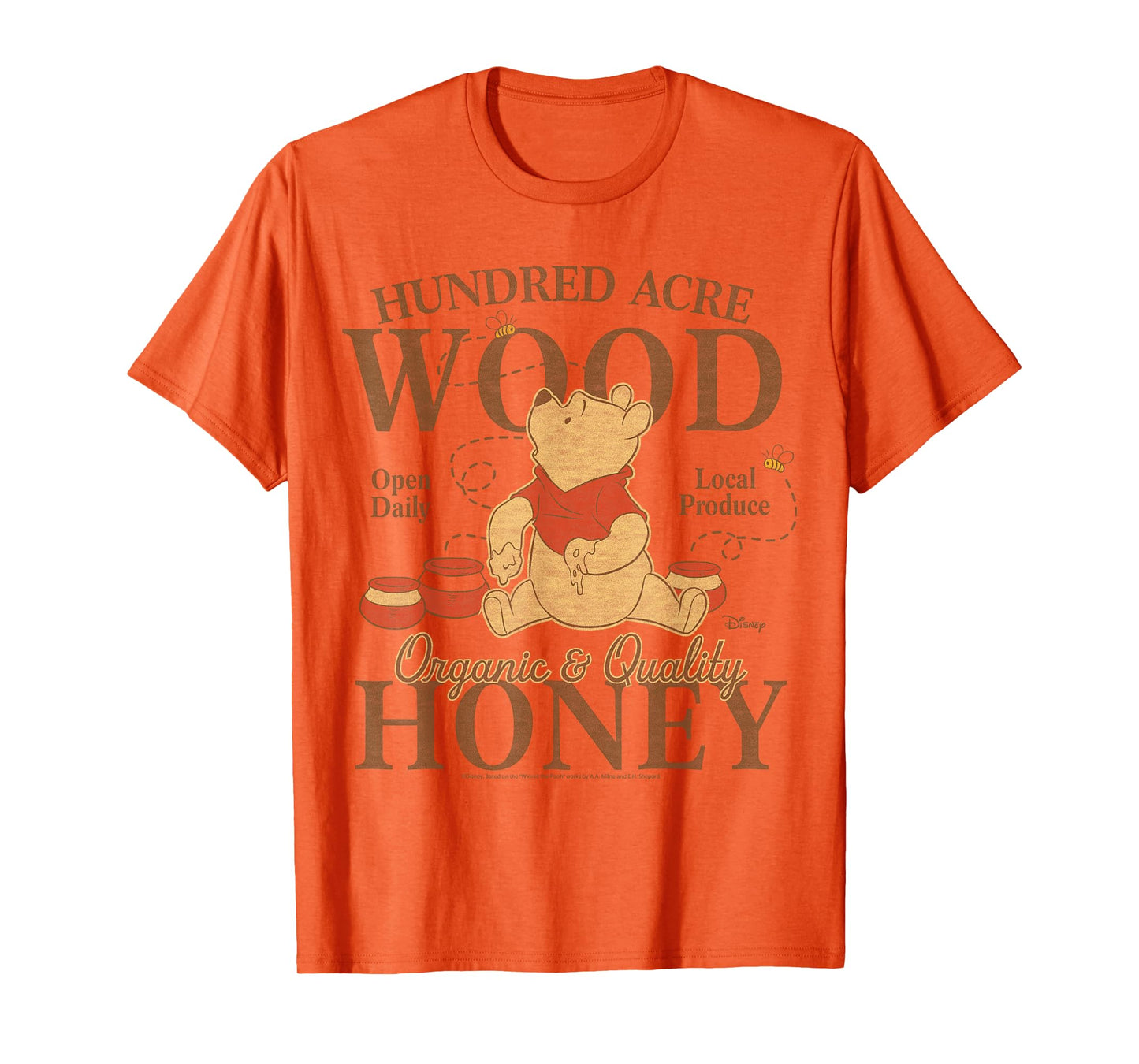 Winnie The Pooh - Hundred Acre Wood Pooh Organic Honey T-Shirt