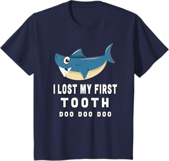 Kids Cute I Lost My First Tooth Shark Shirt