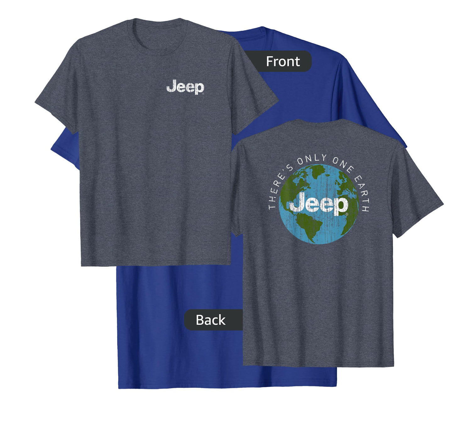 Jeep - There's Only One Earth (Front/Back Print) T-Shirt