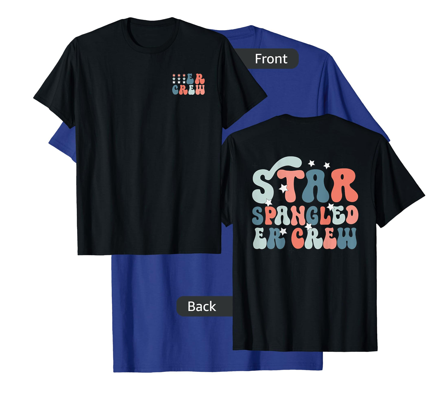 ER Nurse 4th of July Red White Blue ER Ed Crew T-Shirt