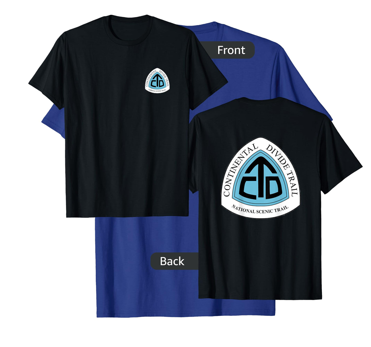 DOUBLE SIDED Continental Divide Trail Pocket Patch TShirt T-Shirt