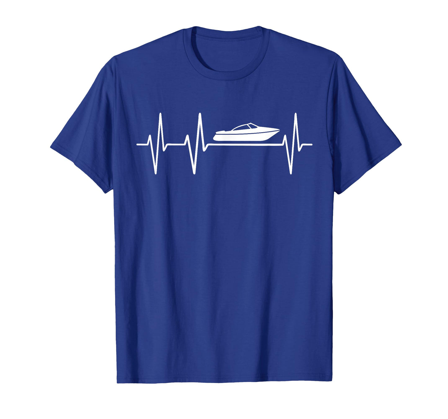 Boat Heartbeat for boating or sailing with Captain Motorboat T-Shirt