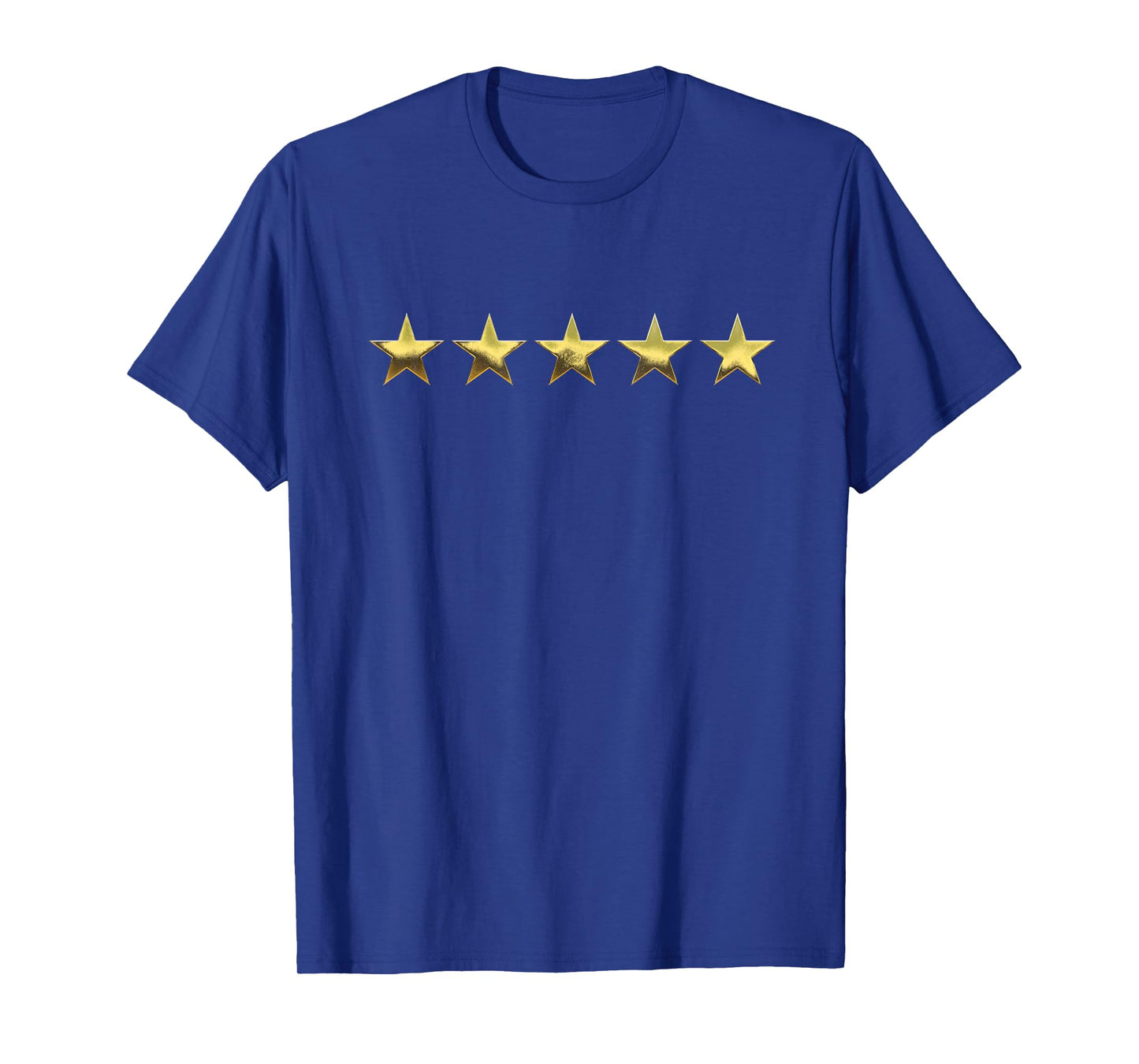 5 Gold Stars Graphic for Teachers and Achieving Top Pupils T-Shirt