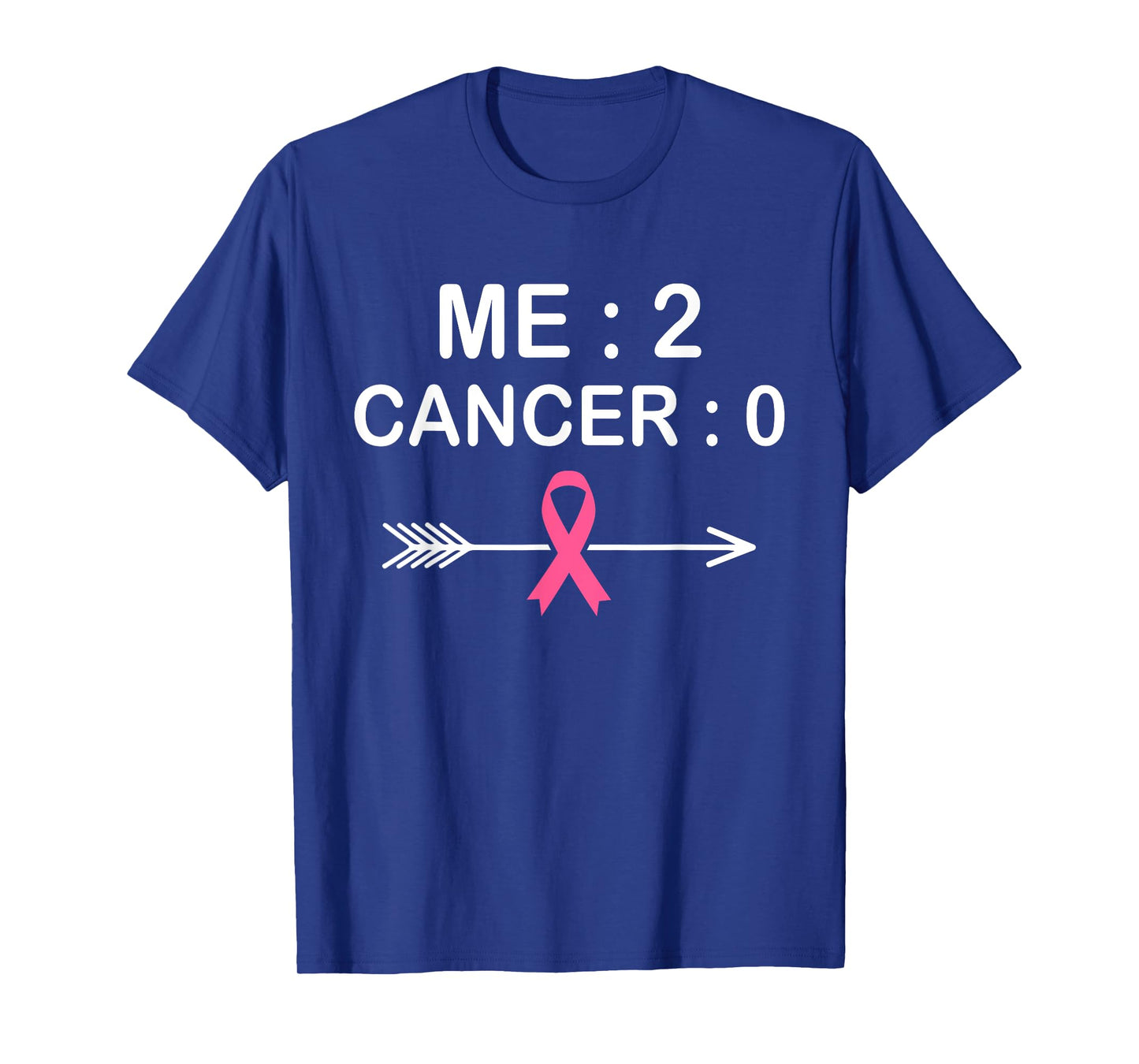 Me 2 Cancer 0 Pink Ribbon Breast Cancer Awareness T-Shirt