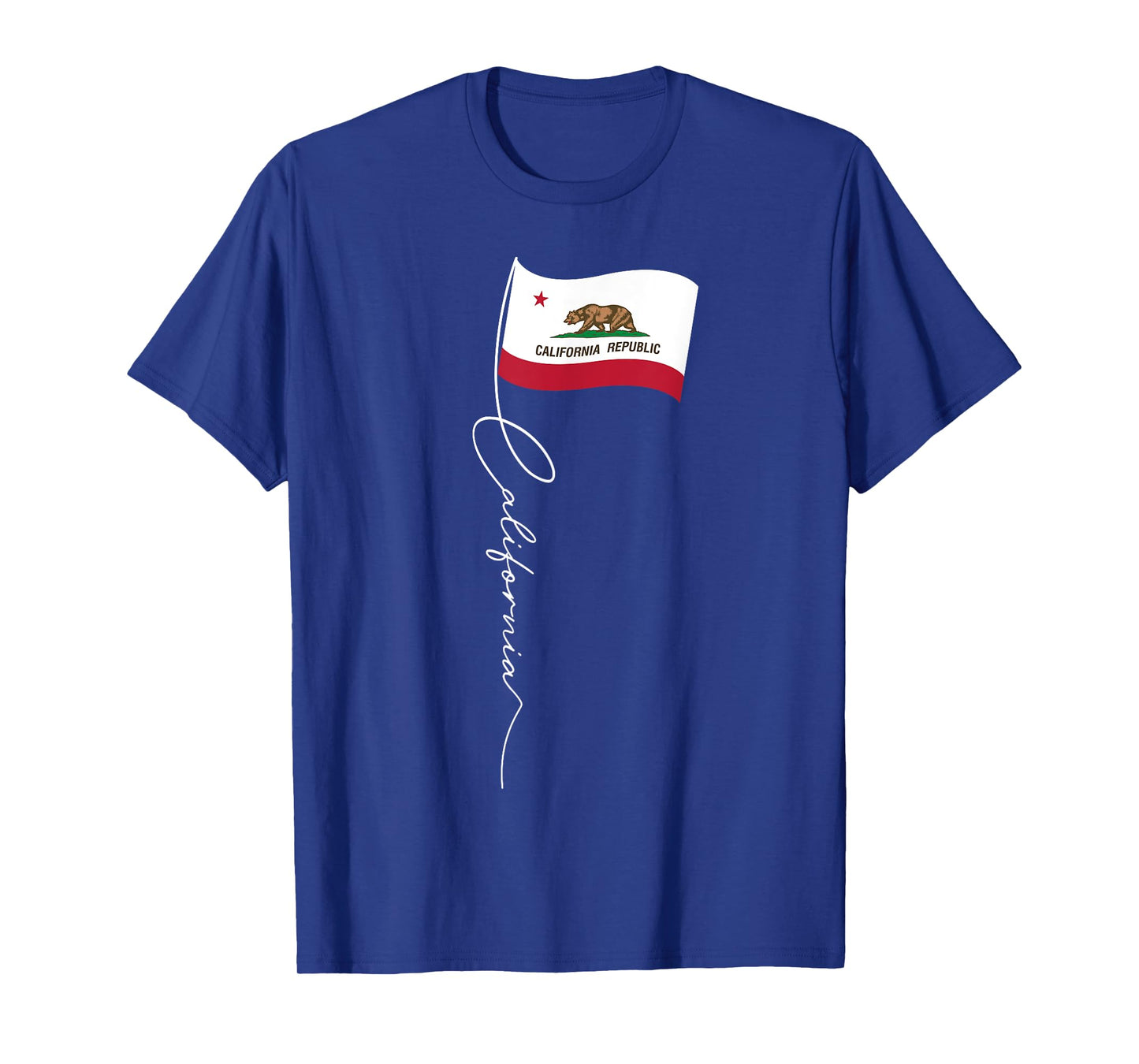 California Signature Flag Pole - Elegant Californian Flag T-Shirt