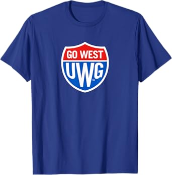 University of West Georgia UWG Wolves Go West Shield Logo T-Shirt