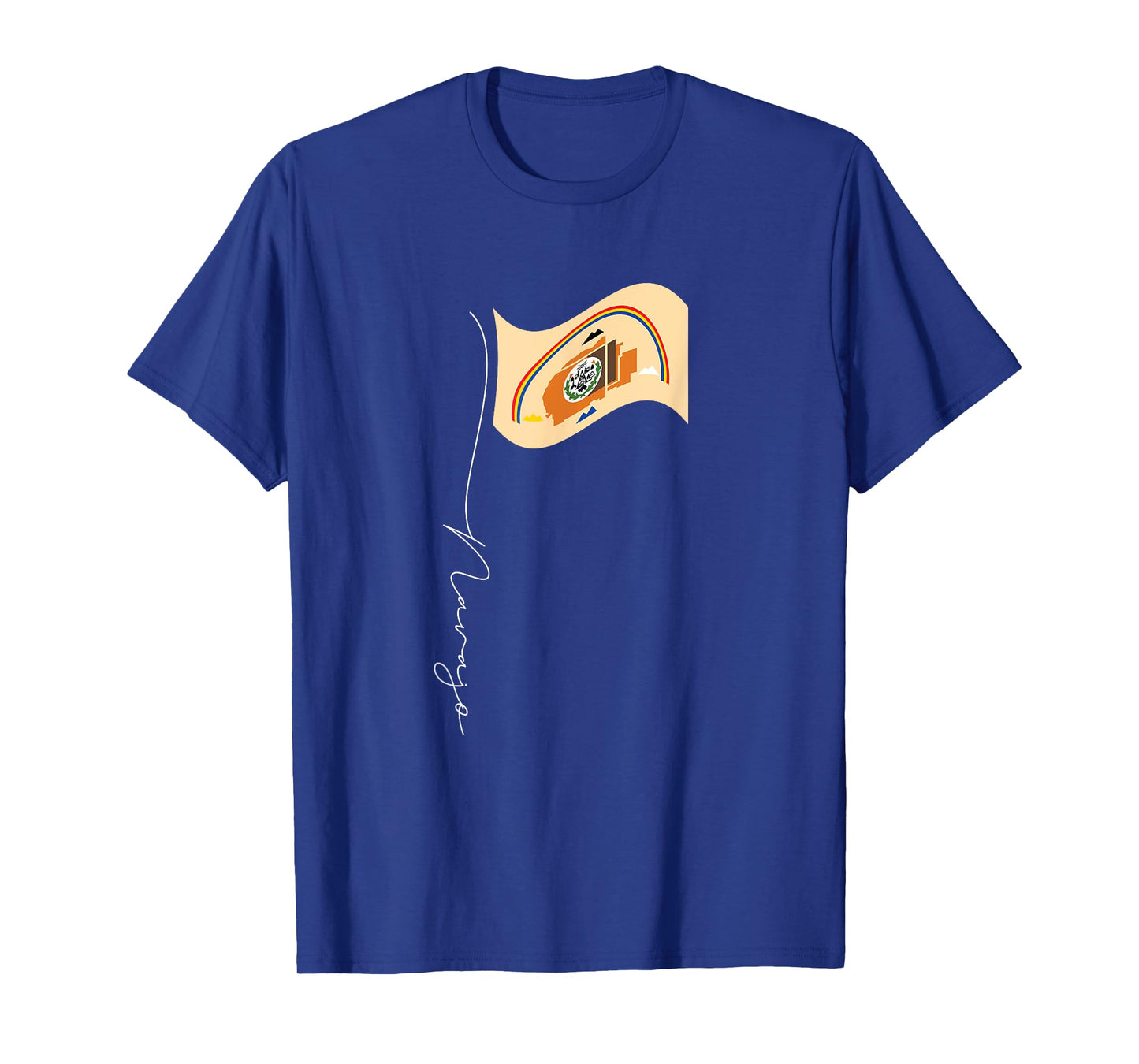 Navajo Signature Flag Pole - Elegant Patriotic Navajo Flag T-Shirt