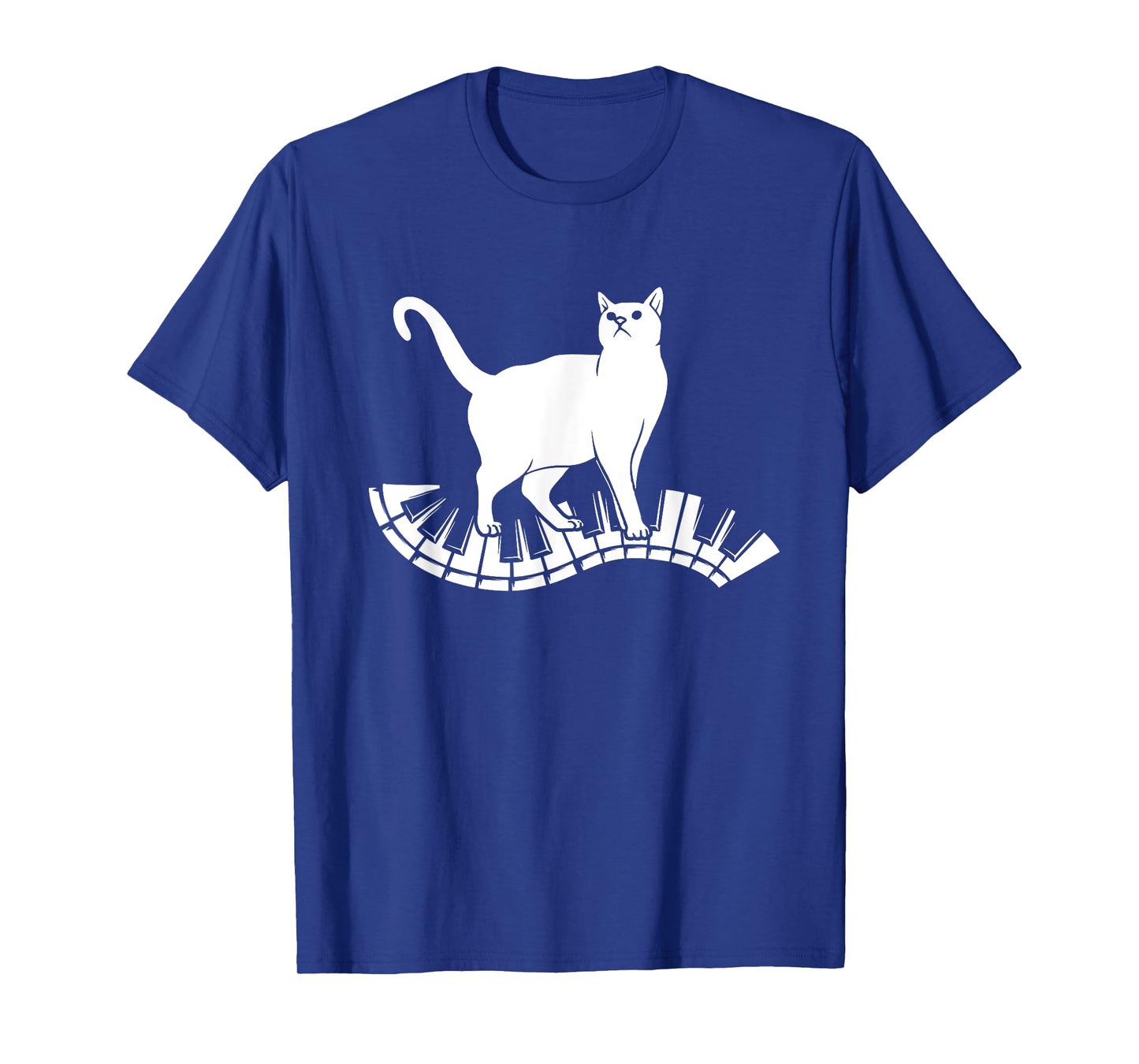 Funny Piano Music Cat Design Men Women Kids Cat Piano Lovers T-Shirt