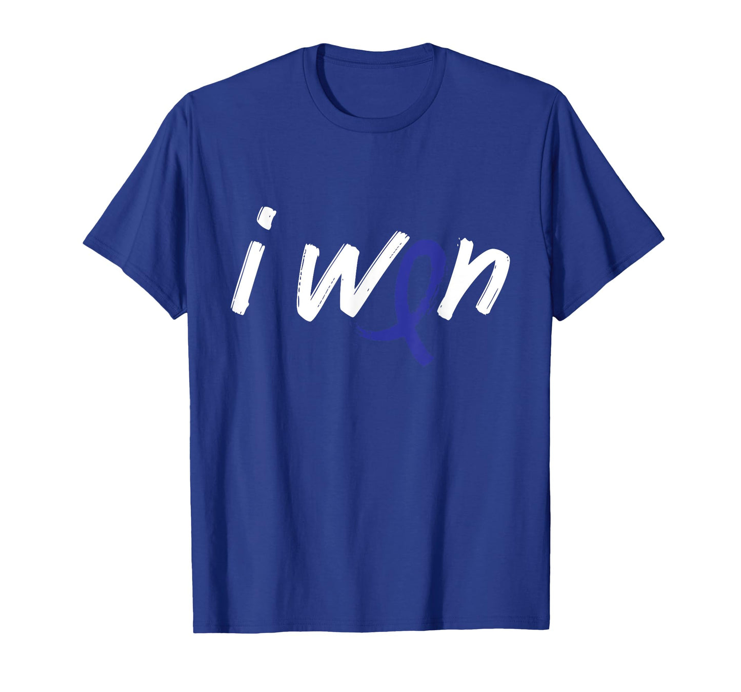 Cancer Warriors Tees co Rectal Cancer Awareness I Won Fighter T-Shirt - Black, Unisex-Adults, Short Sleeve, T-Shirt, Cancer Awareness T-Shirt