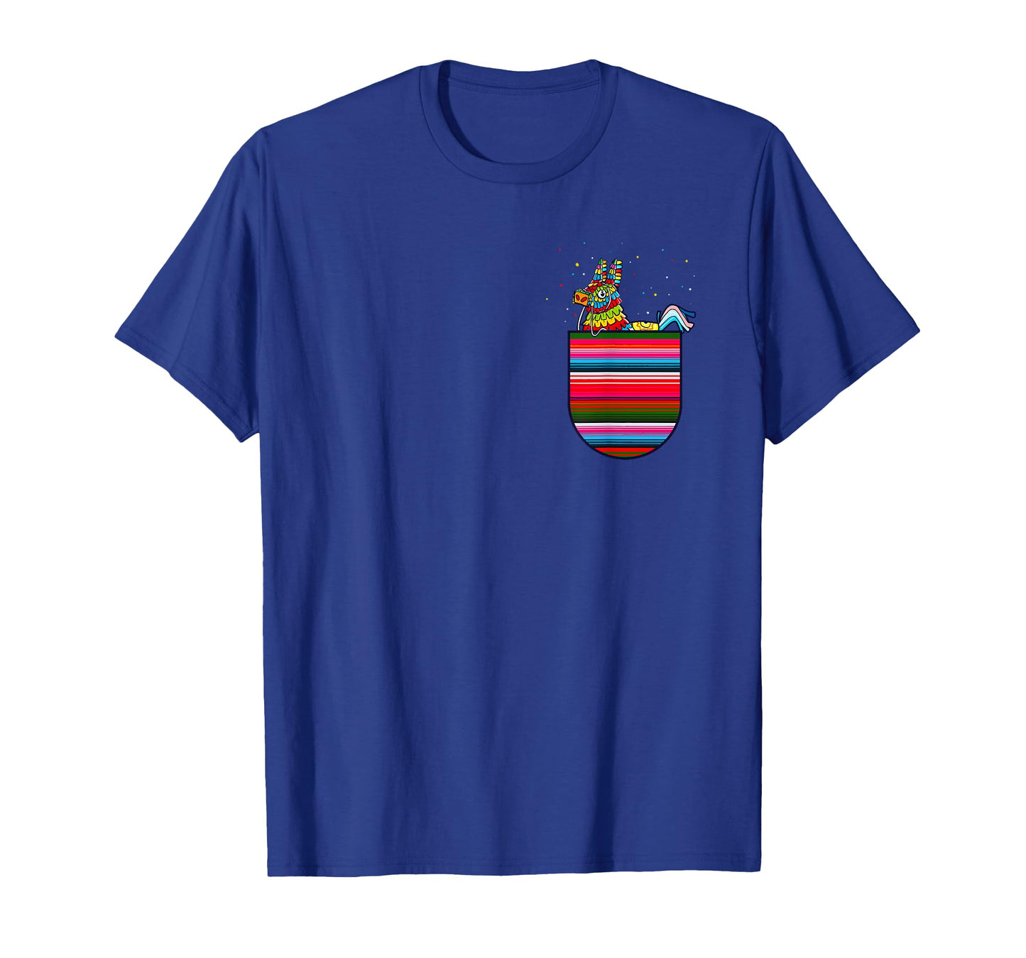 Serape Pocket Pinata Mexican Fiesta Cinco De Mayo T-Shirt