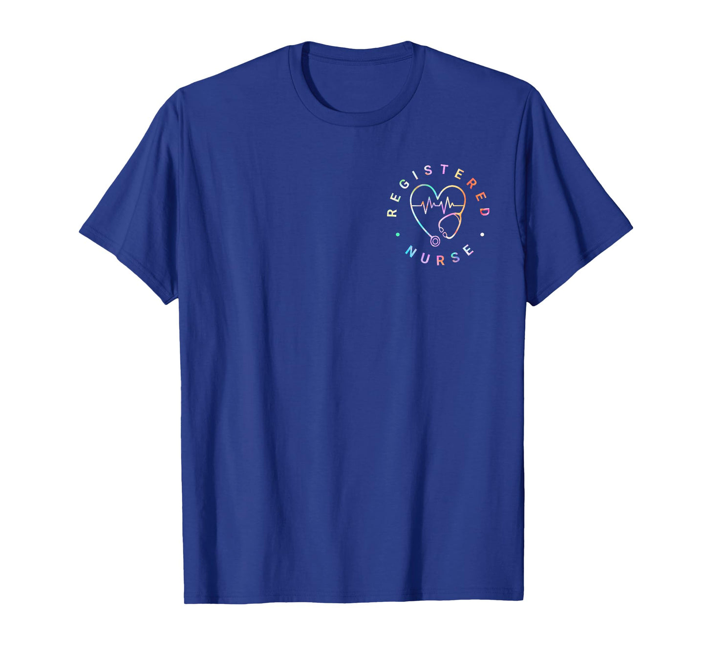 Registered Nurse Heart Beat Tie Dye Long Sleeve RN Nursing T-Shirt