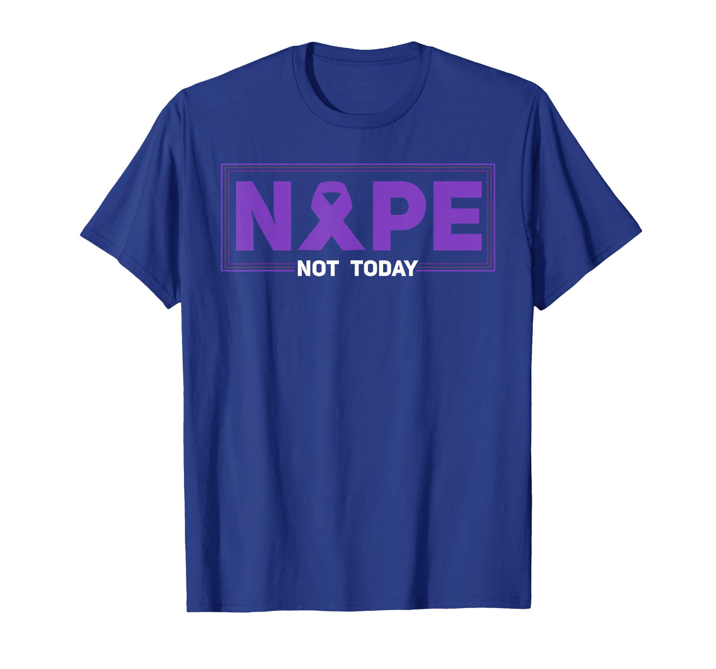 Nope Not Today Hodgkin's Lymphoma Survivor Purple Ribbon T-Shirt