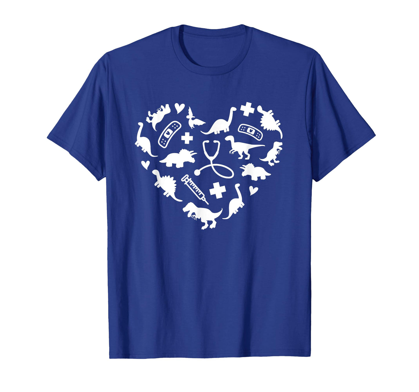 Pediatric Nurse Heart Cute Dinosaur Pediatric Physical Peds T-Shirt