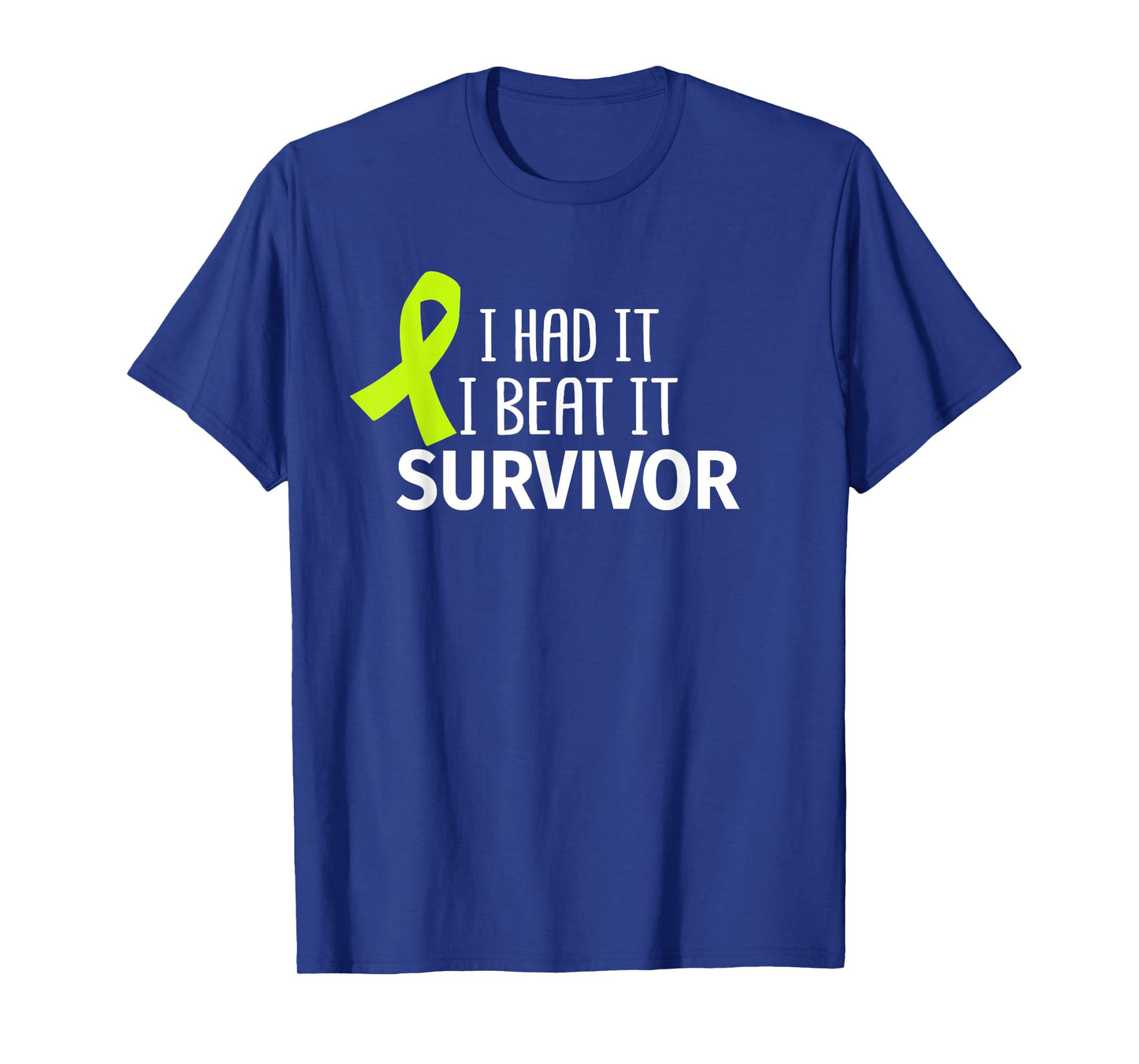 Lymphoma Cancer I Had It I Beat It Survivor Lime Ribbon Gift T-Shirt