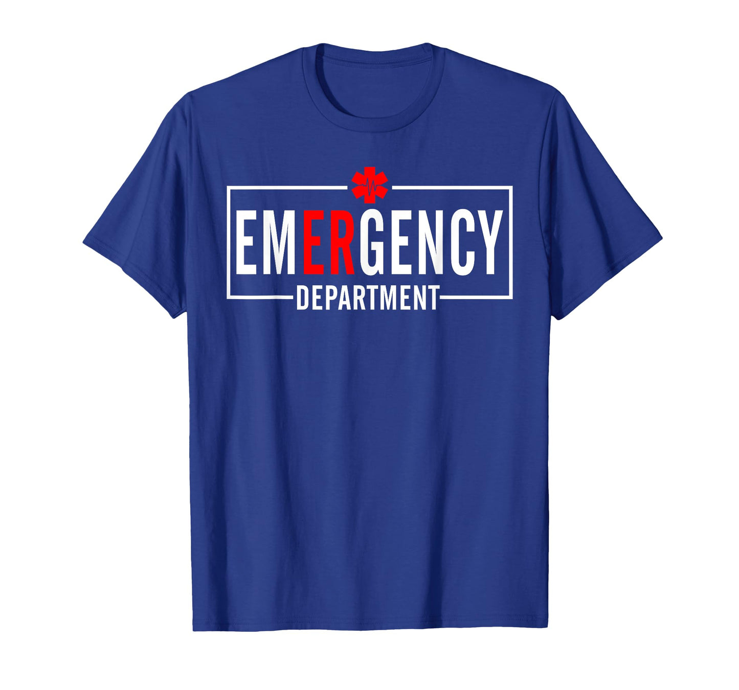 Emergency Room ER RN Nurse Department Healthcare Nursing T-Shirt, Unisex-Adults, Short Sleeve, T-Shirt, Black, Small