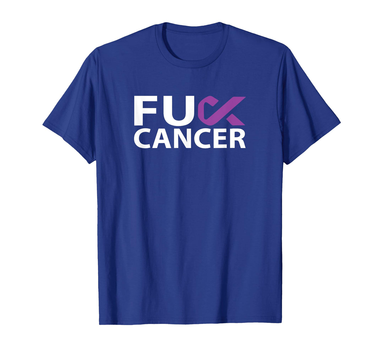 Fuck Pancreatic Cancer F U FU Purple Ribbon Cancer Awareness T-Shirt