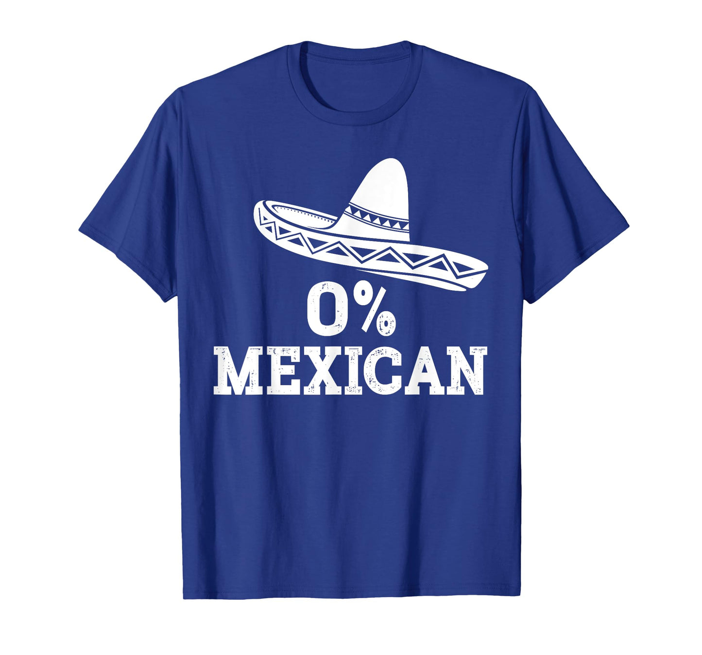 Funny 0% Mexican with sombrero for Cinco de Mayo costume T-Shirt