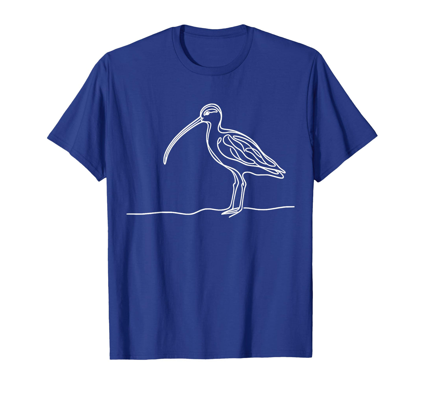 Line Art Bird & Ornithologist Long-Billed Curlew T-Shirt