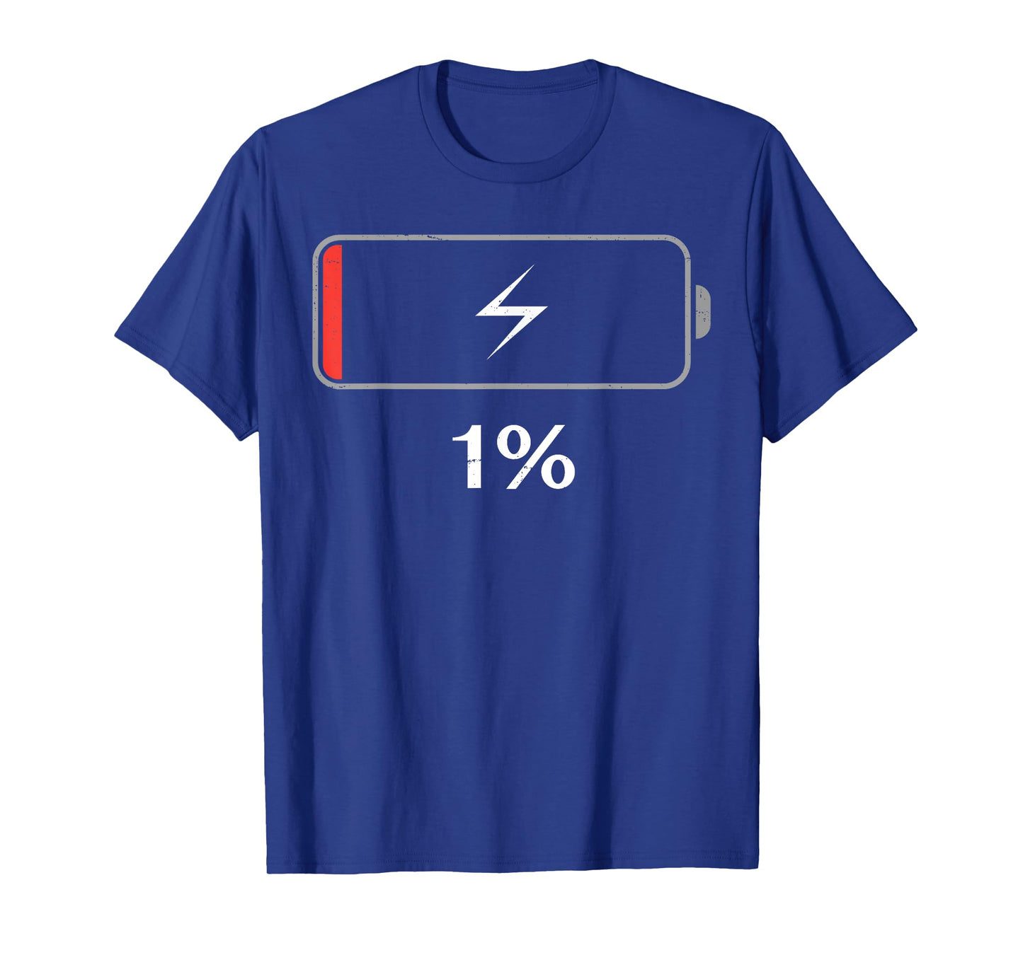 Funny Battery Low 1 Percent Remaining Coffee Lover T-Shirt