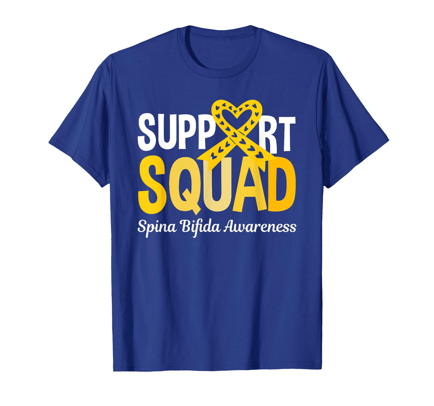 Support Squad Spina Bifida Awareness Yellow Ribbon Symbol T-Shirt