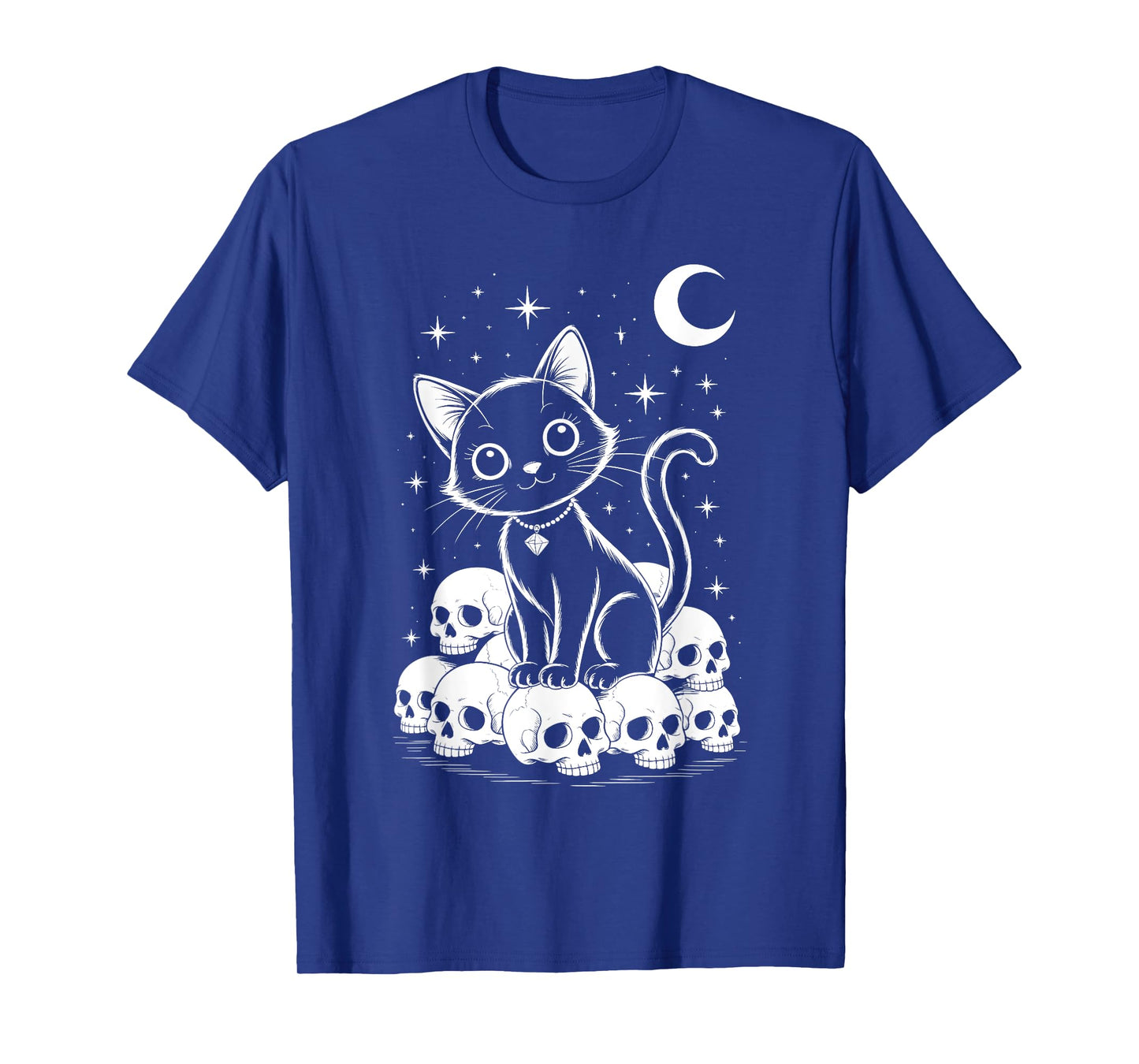 Cat Skulls Creepy Cute Kitty Goth Black Alt Alternative T-Shirt