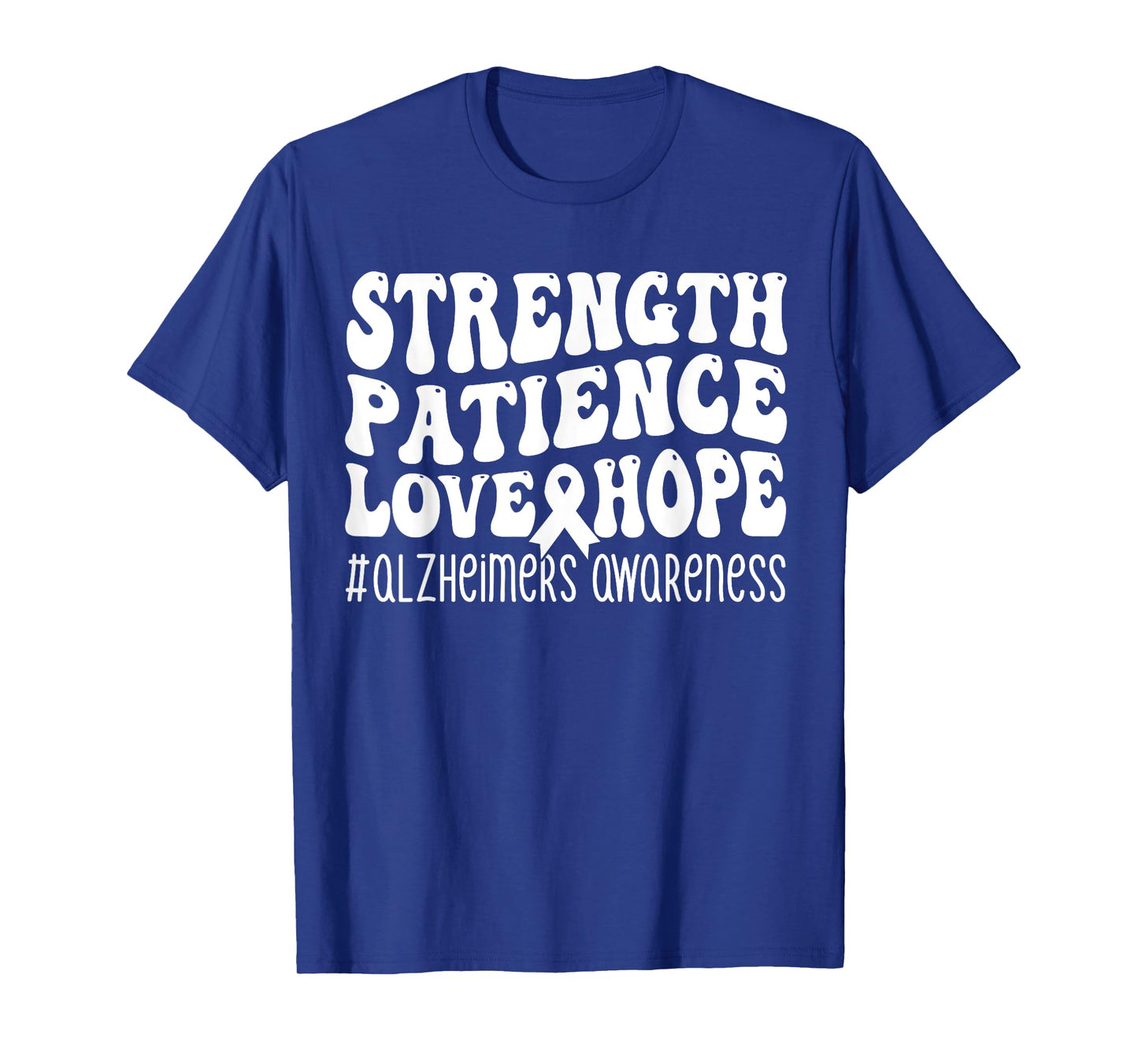 End Alz Alzheimers Walk Strength Patience Love Hope Purple T-Shirt