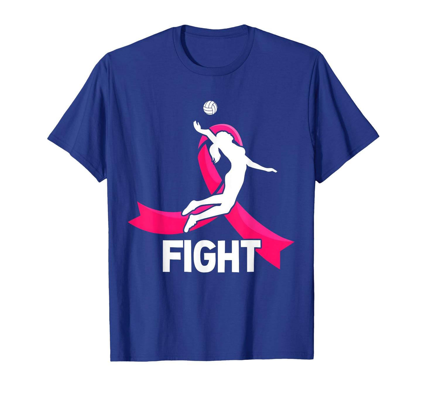 Fight Breast Cancer Volleyball Pink Ribbon Awareness Women T-Shirt