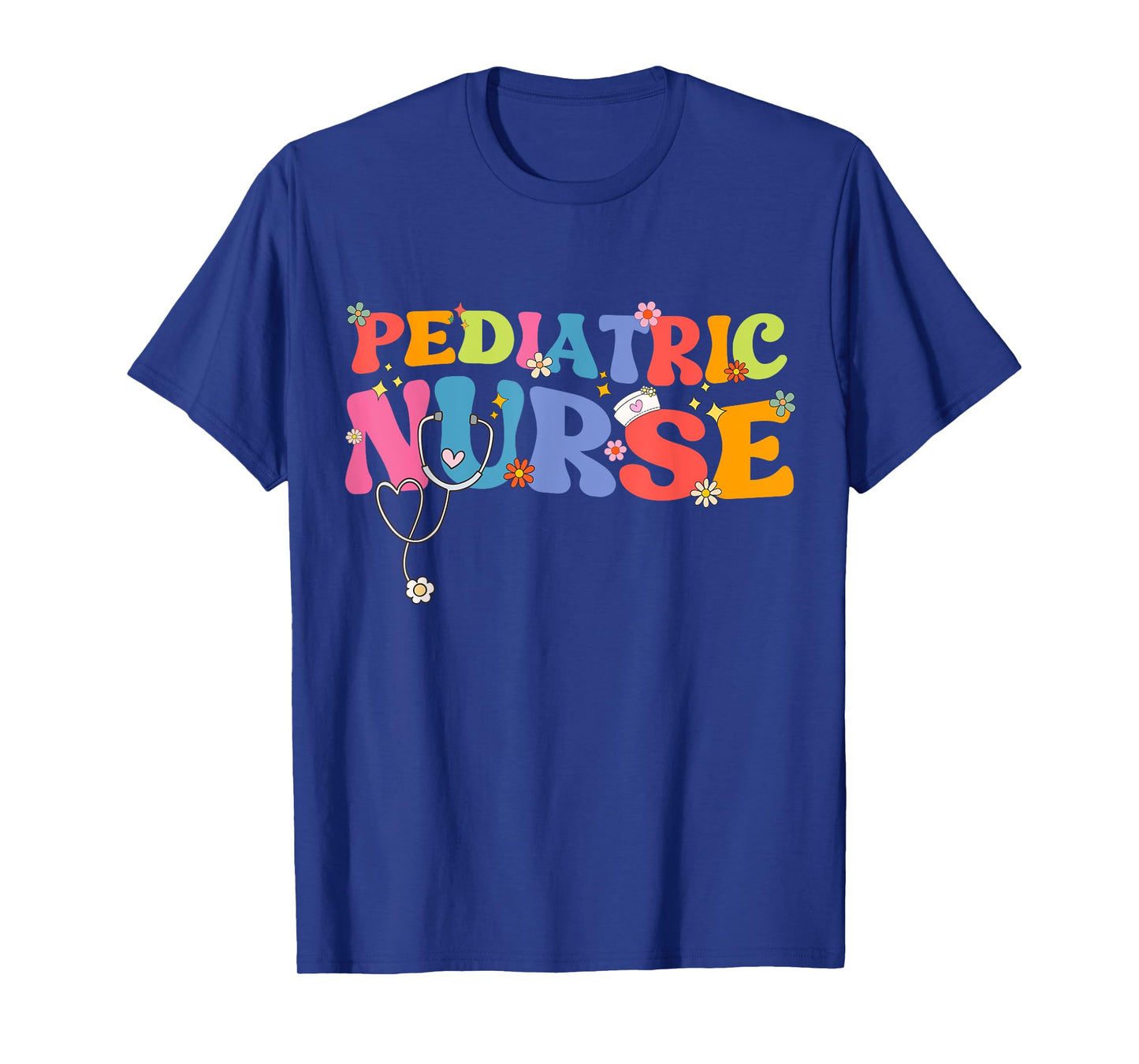 Pediatric Nurse RN Nursing Student Retro Groovy Pediatrics T-Shirt